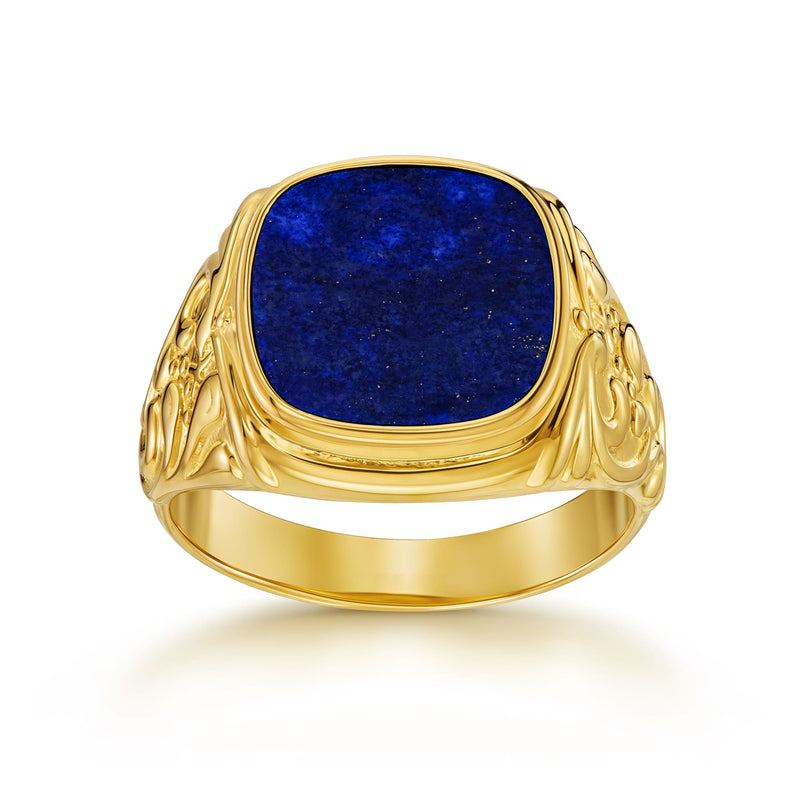 ART NOUVEAU SIEGELRING LAPIS 585, 750 GOLD