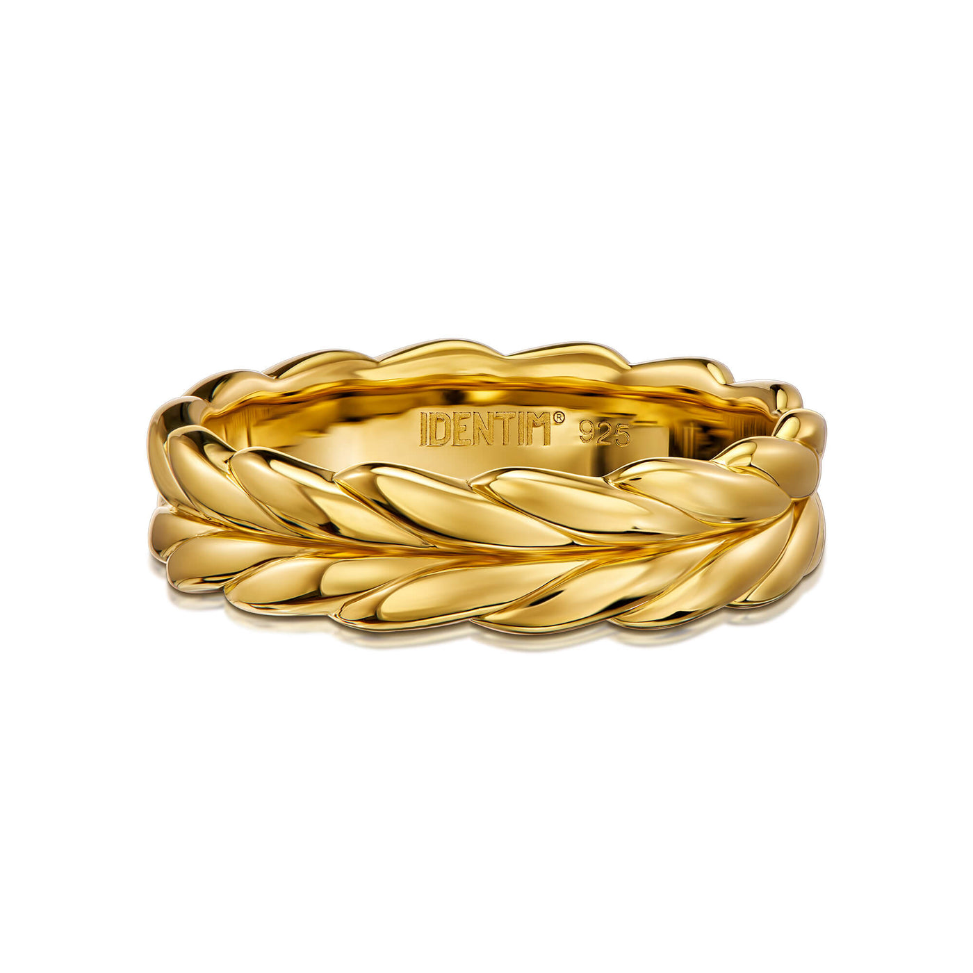 BRAIDED RING 925 SILBER 18 KARAT VERGOLDET