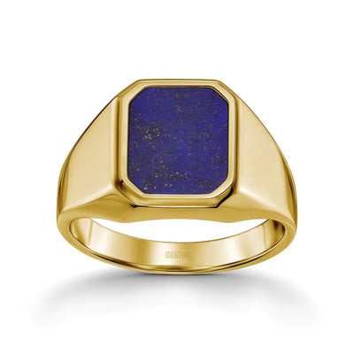 SIEGELRING LAPIS OKTAGON 585, 750 GOLD