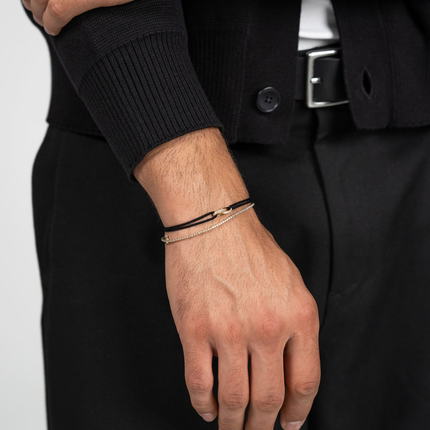 BRILLIANCE BRACELET STOFFARMBAND 585 GOLD LAB DIAMANTEN
