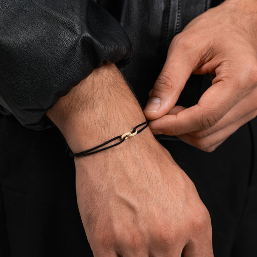 BRILLIANCE BRACELET STOFFARMBAND 585 GOLD LAB DIAMANTEN