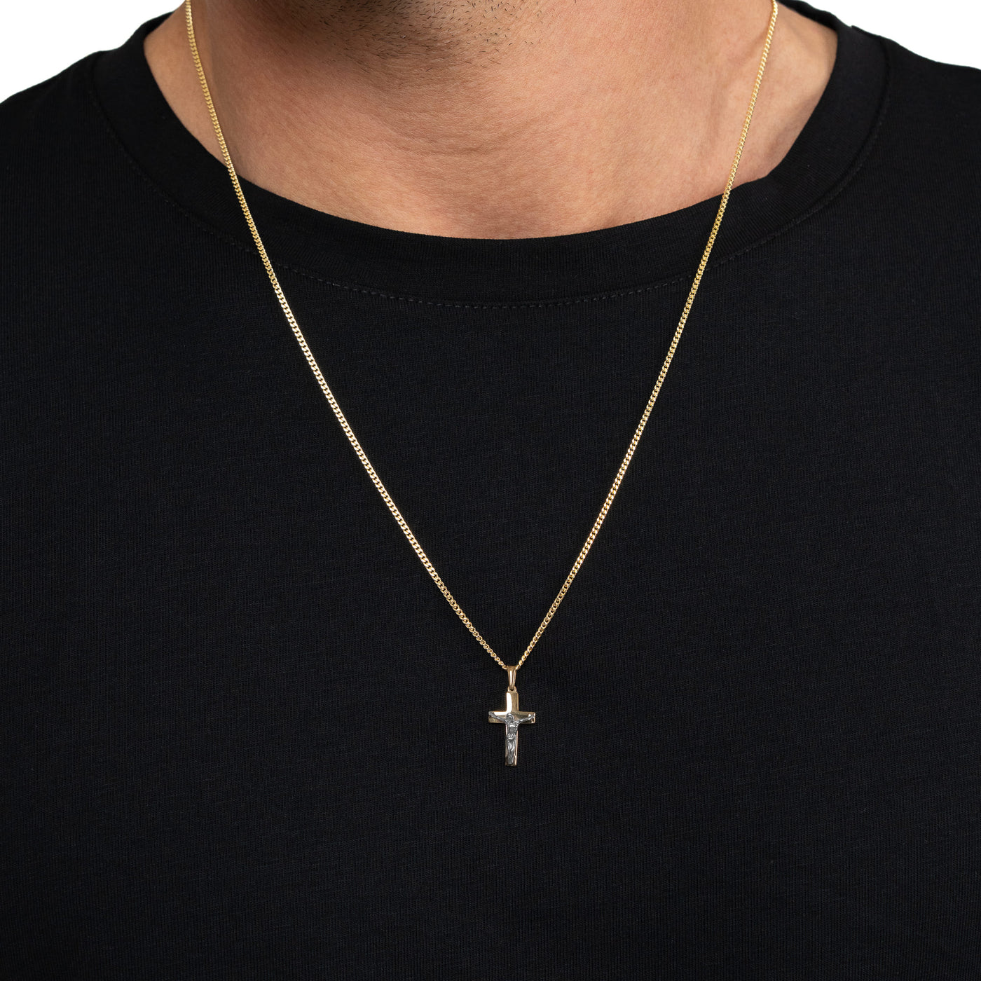 KREUZ KRUZIFIX HALSKETTE 333 GOLD