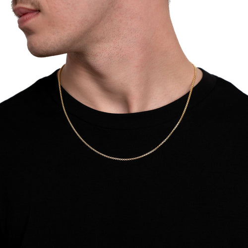 Venezianerkette 925 Silber 18 Karat Vergoldet 2,00mm