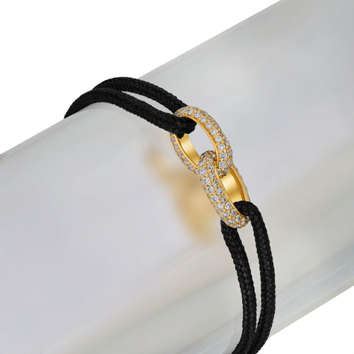 BRILLIANCE BRACELET STOFFARMBAND 585 GOLD LAB DIAMANTEN