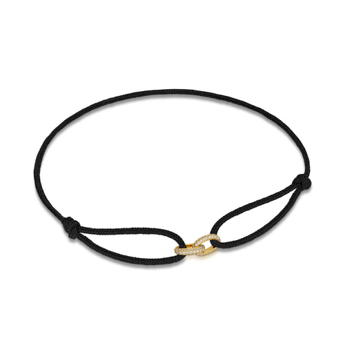 BRILLIANCE BRACELET STOFFARMBAND 585 GOLD LAB DIAMANTEN