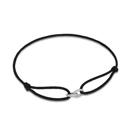 BRILLIANCE BRACELET STOFFARMBAND 585 WEISSGOLD LAB DIAMANTEN