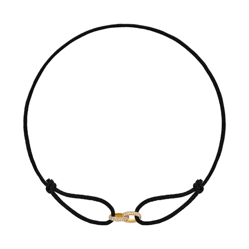 BRILLIANCE BRACELET STOFFARMBAND 585 GOLD LAB DIAMANTEN