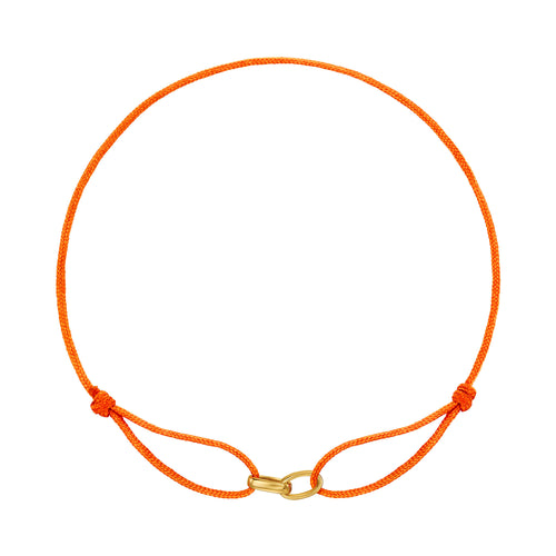 GLORY BRACELET ORANGE STOFFARMBAND 585 GOLD