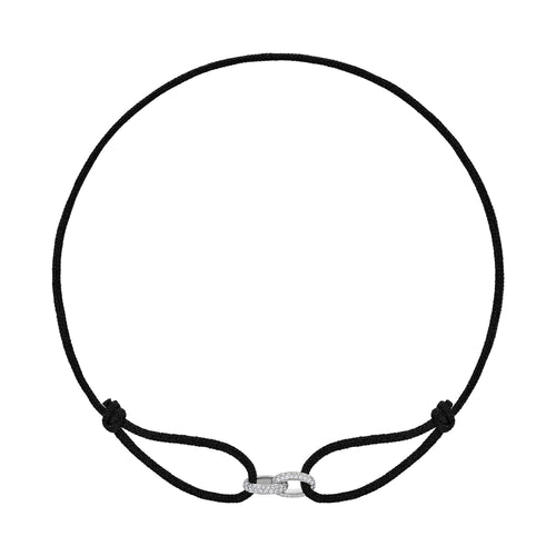 BRILLIANCE BRACELET STOFFARMBAND 585 WEISSGOLD LAB DIAMANTEN