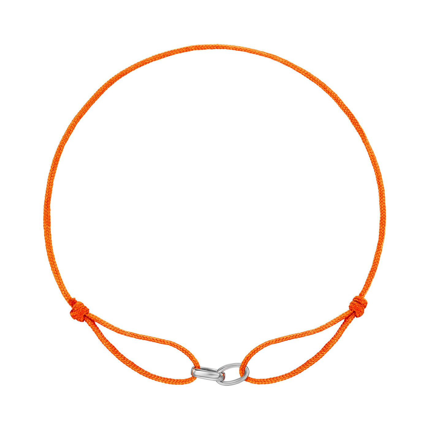 GLORY BRACELET ORANGE STOFFARMBAND 585 WEIßGOLD