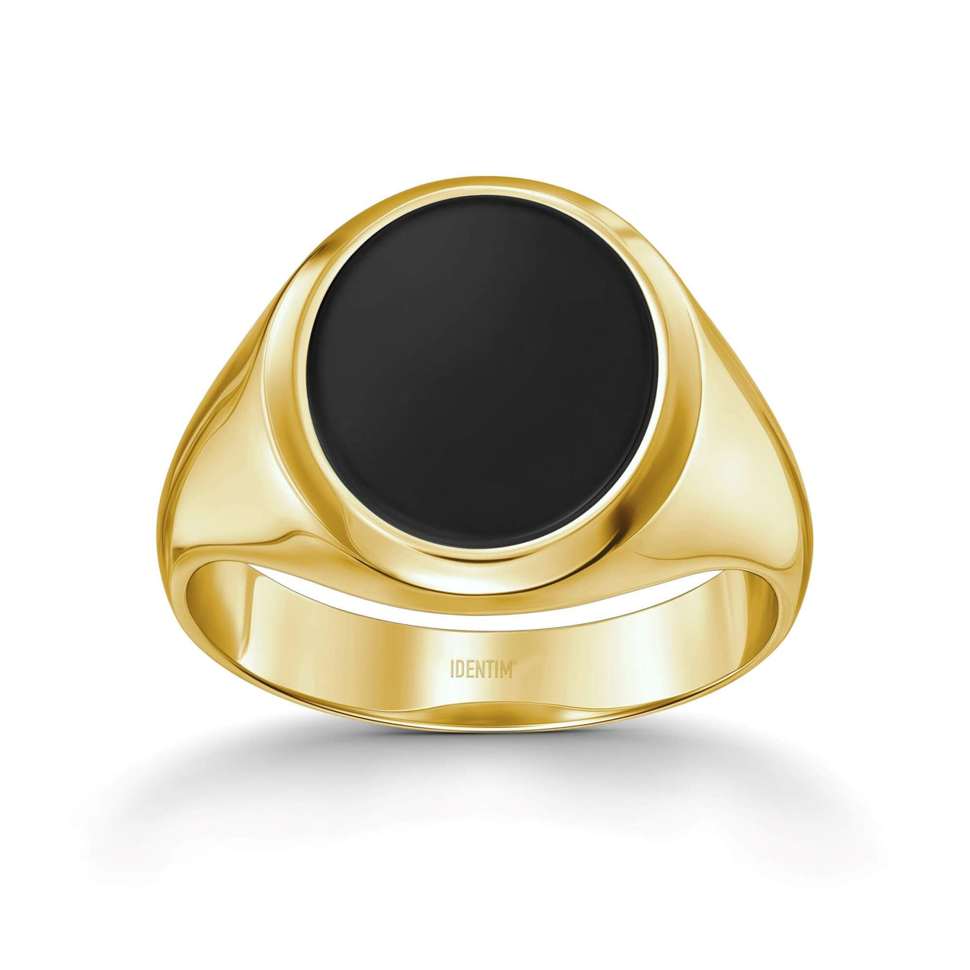 SIEGELRING ONYX OVAL 585, 750 GOLD