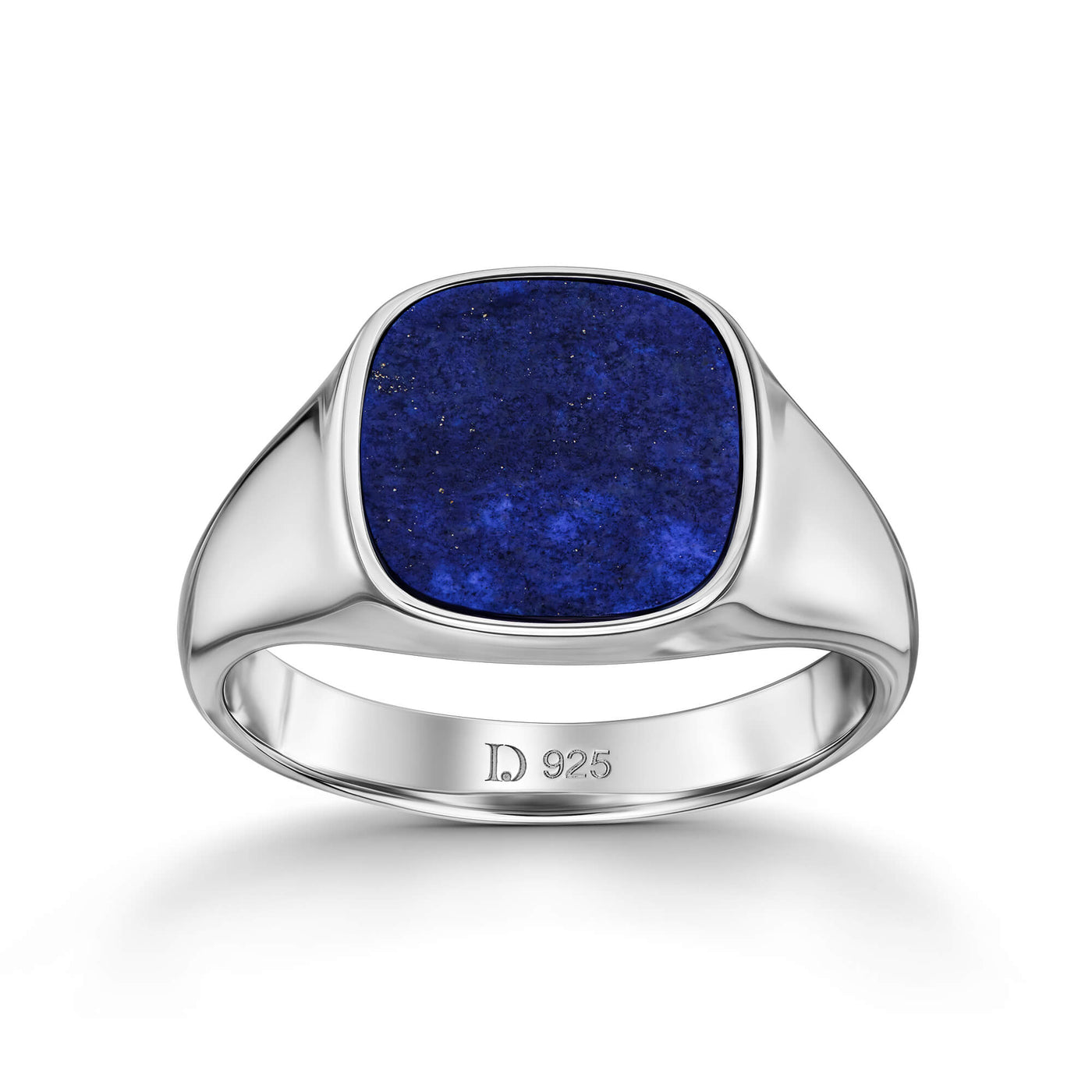 SIEGELRING LAPIS SQUARE 925 SILBER RHODINIERT