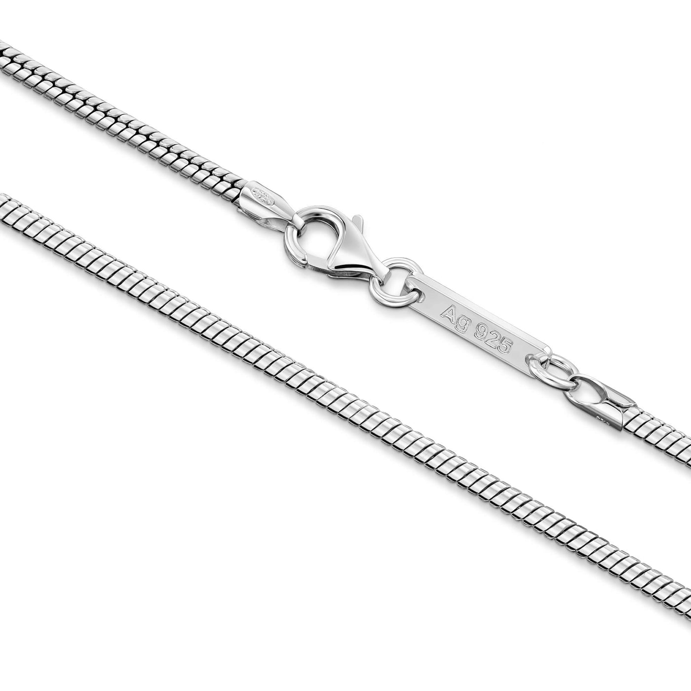 SCHLANGENKETTE ARMBAND 925 SILBER RHODINIERT 2,50MM