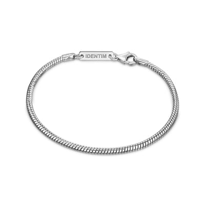 SCHLANGENKETTE ARMBAND 925 SILBER RHODINIERT 2,50MM