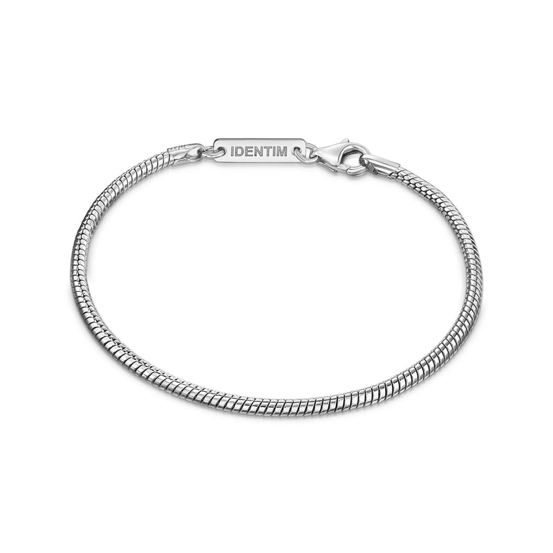 SCHLANGENKETTE ARMBAND 925 SILBER RHODINIERT 2,50MM