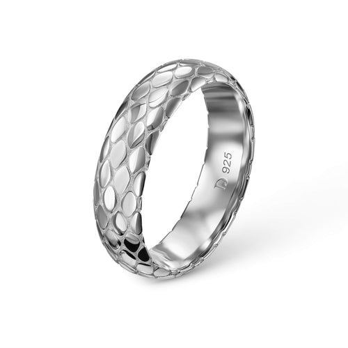 SNAKE RING 925 SILBER RHODINIERT