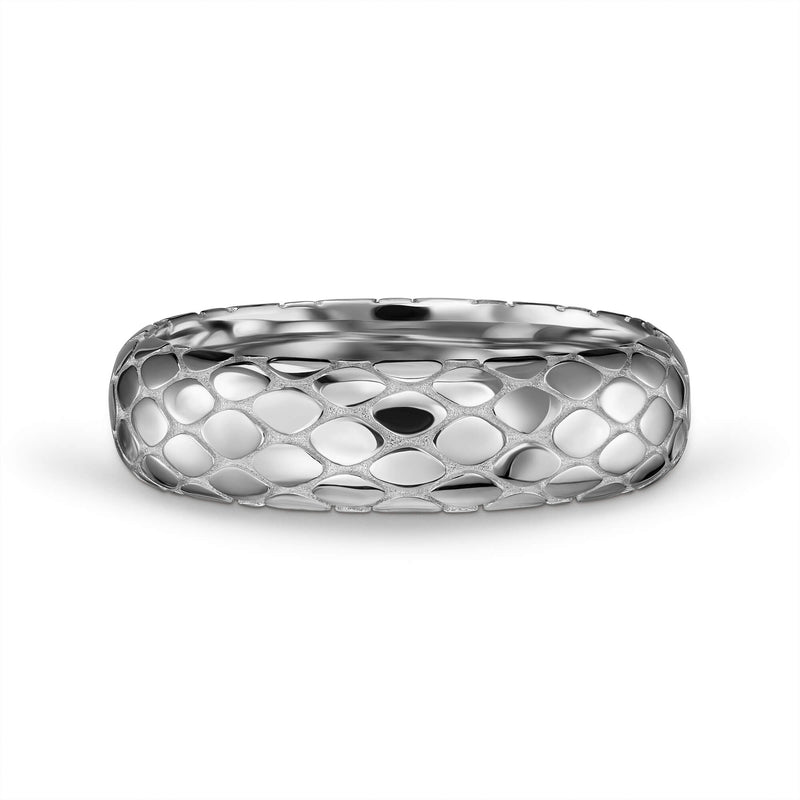 SNAKE RING 925 SILBER RHODINIERT