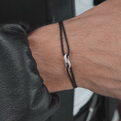 BRILLIANCE BRACELET STOFFARMBAND 585 WEISSGOLD LAB DIAMANTEN