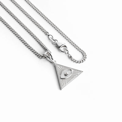 ILLUMINATI AUGE HALSKETTE 925 SILBER RHODINIERT