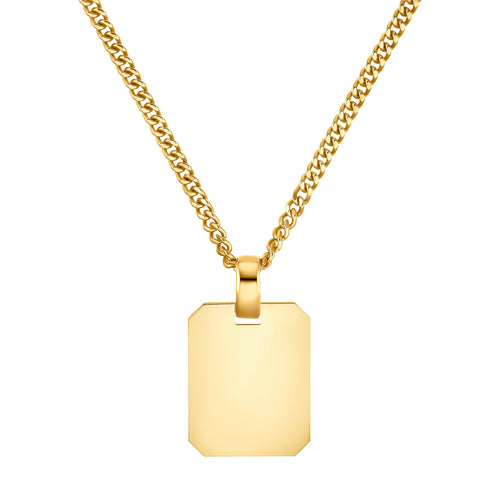 GRAVURPLATTE OKTAGON HALSKETTE 333 GOLD - IDENTIM®