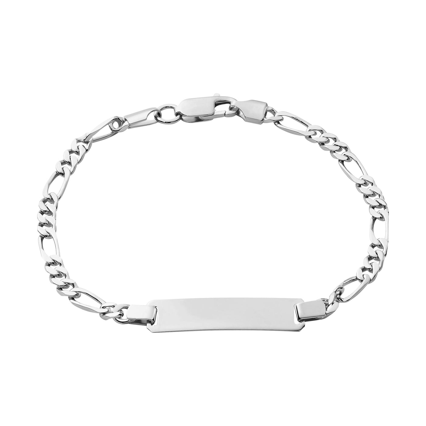 ID-ARMBAND FIGARO 925 SILBER RHODINIERT - IDENTIM®