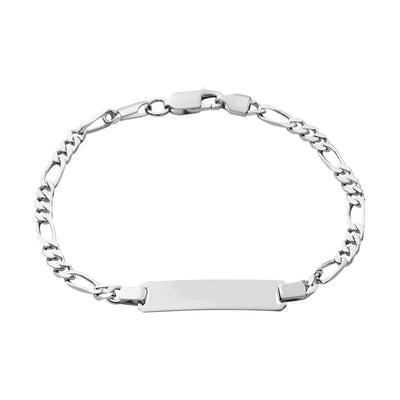 ID-ARMBAND FIGARO 925 SILBER RHODINIERT - IDENTIM®