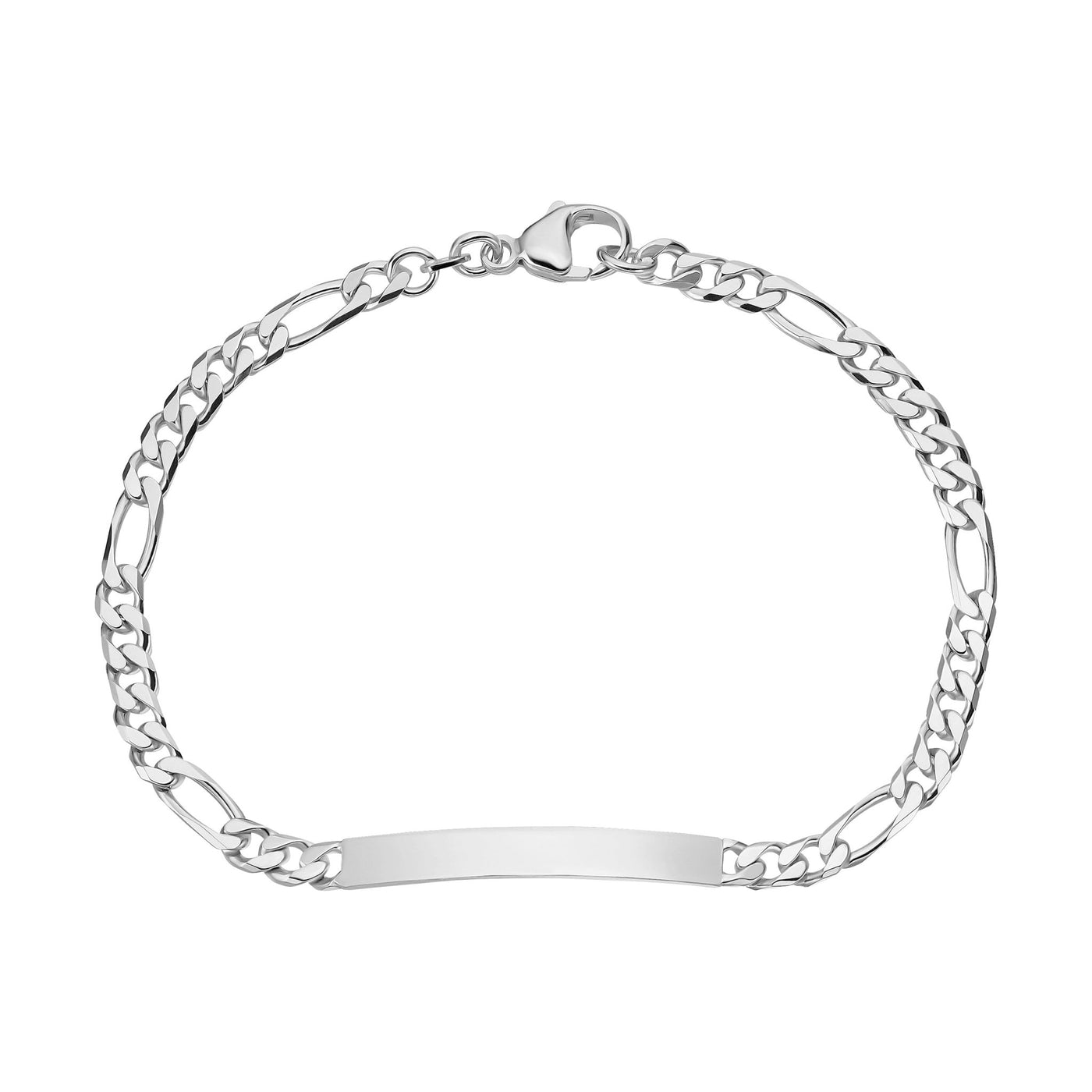 ID-ARMBAND FIGARO 925 SILBER RHODINIERT - IDENTIM®