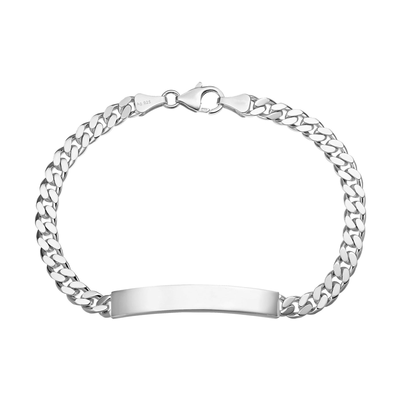 ID-ARMBAND PANZER 925 SILBER RHODINIERT - IDENTIM®