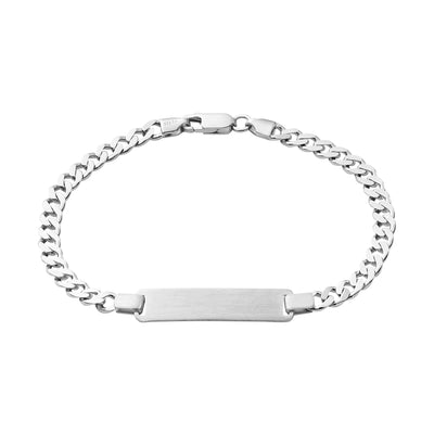 ID-ARMBAND PANZER MATTIERT 925 SILBER RHODINIERT - IDENTIM®