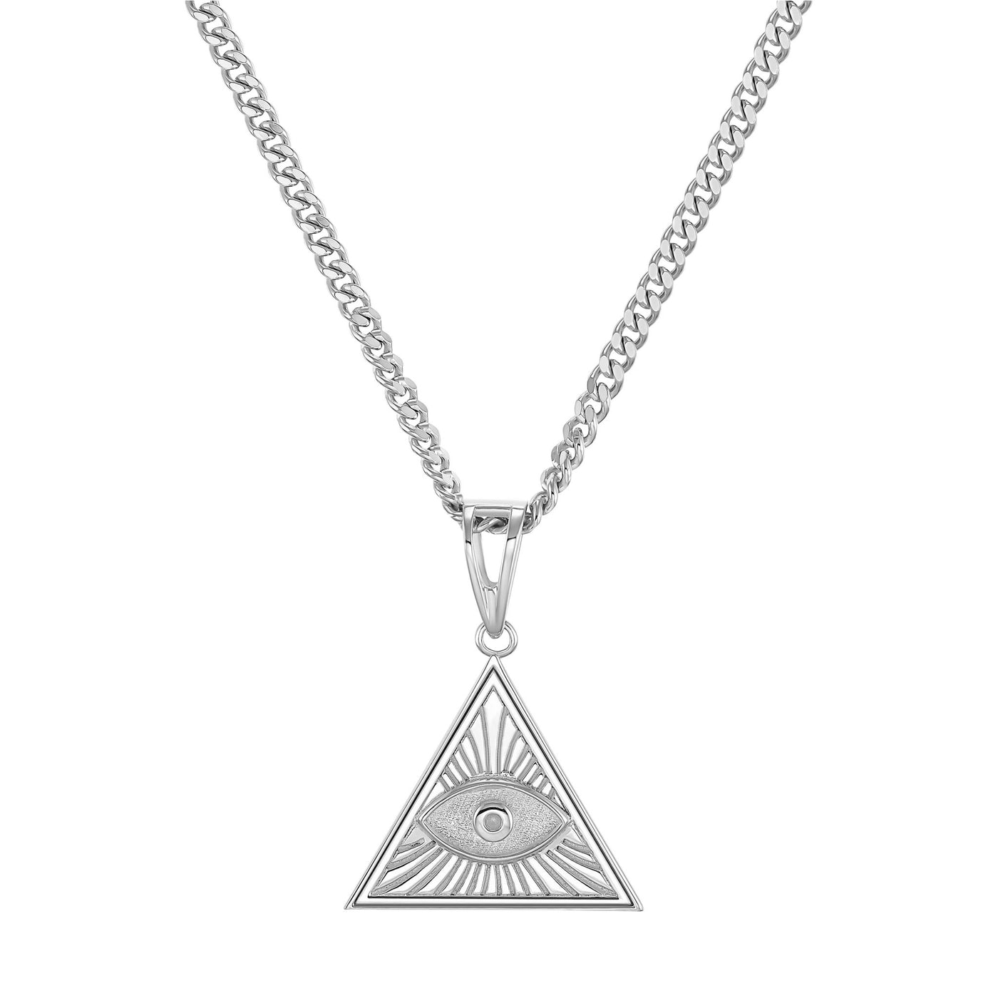 ILLUMINATI AUGE HALSKETTE 925 SILBER RHODINIERT - IDENTIM®